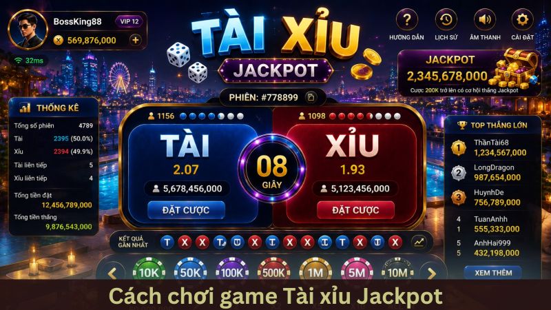 Cách chơi tài xỉu jackpot chi tiết cho người mới tham gia