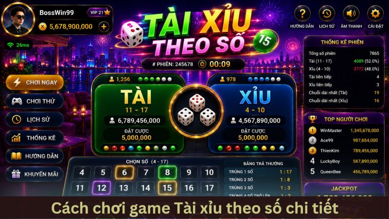 Cách chơi tài xỉu theo số chi tiết cho người mới