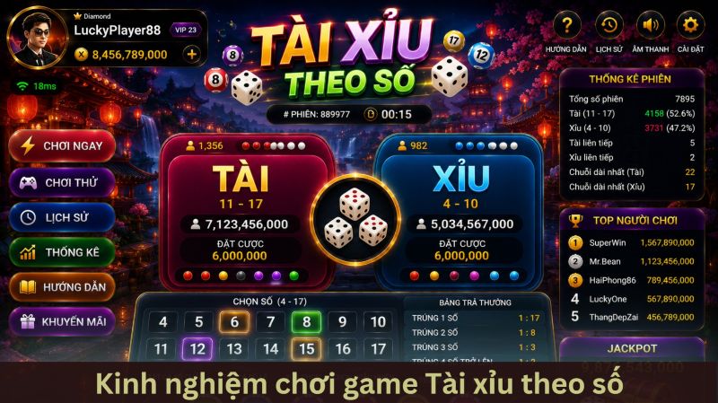 Kinh nghiệm chơi tài xỉu theo số từ các cao thủ