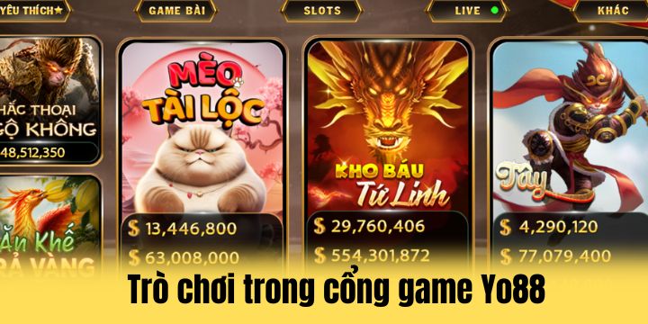 Hệ thống trò chơi đáng trải nghiệm tại Yo88